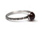 6mm Garnet Skinny Beaded Band Ring - Antique Silver Finish by Salish Sea Inspirations product 3